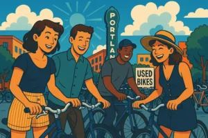 Used Bicycles in Portland, Oregon.
