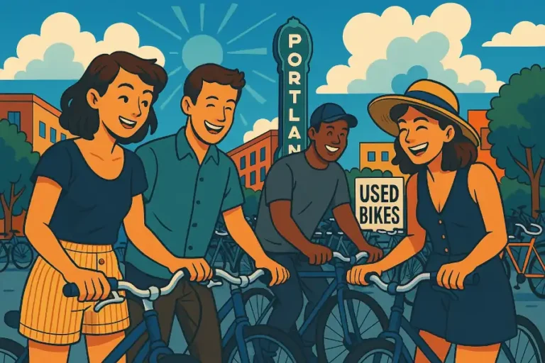 Used Bicycles in Portland, Oregon.