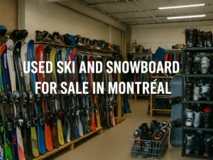 Used ski and snowboard gear for sale in Montréal shop