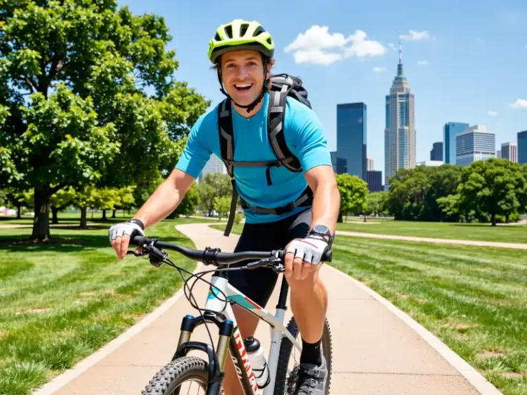 A person riding their used bike in Houston Texas